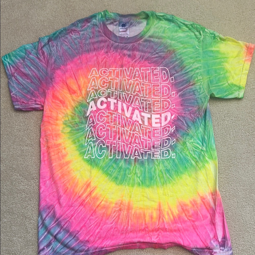 Lindsay Hubbard Summer House Bravo Activate tie dye tee shirt, medium